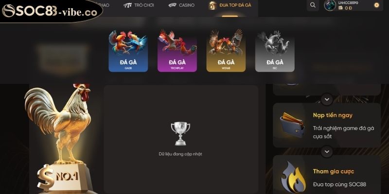 Giới thiệu về đá gà WS168 SOC88