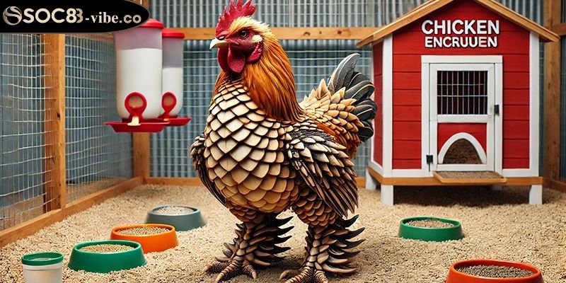 Không gian vận động & tăng cường tương tác cho gà vảy rồng